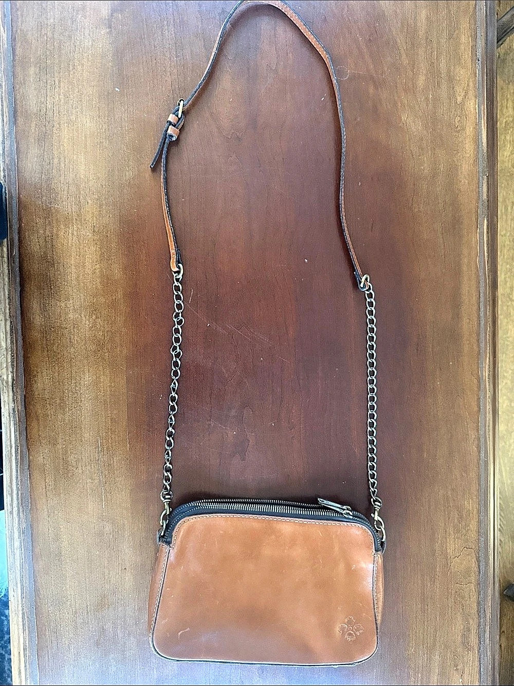 Patricia Nash Brown Leather-Look Crossbody Bag